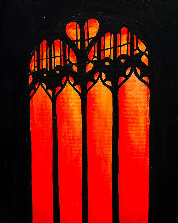 "Rest is for the wicked" 8x10 oil on canvas