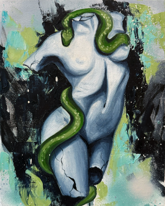 "Year of the Snake" 8x10 oil on canvas