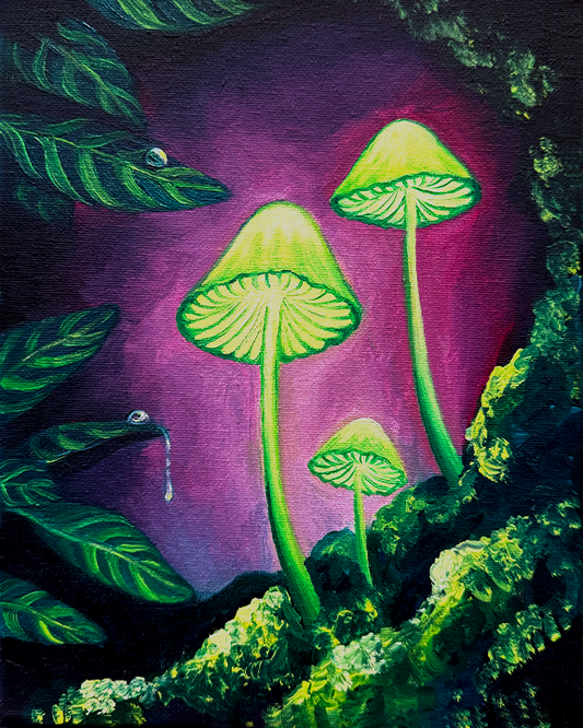 "Growth in the dark" 8x10 oil on canvas