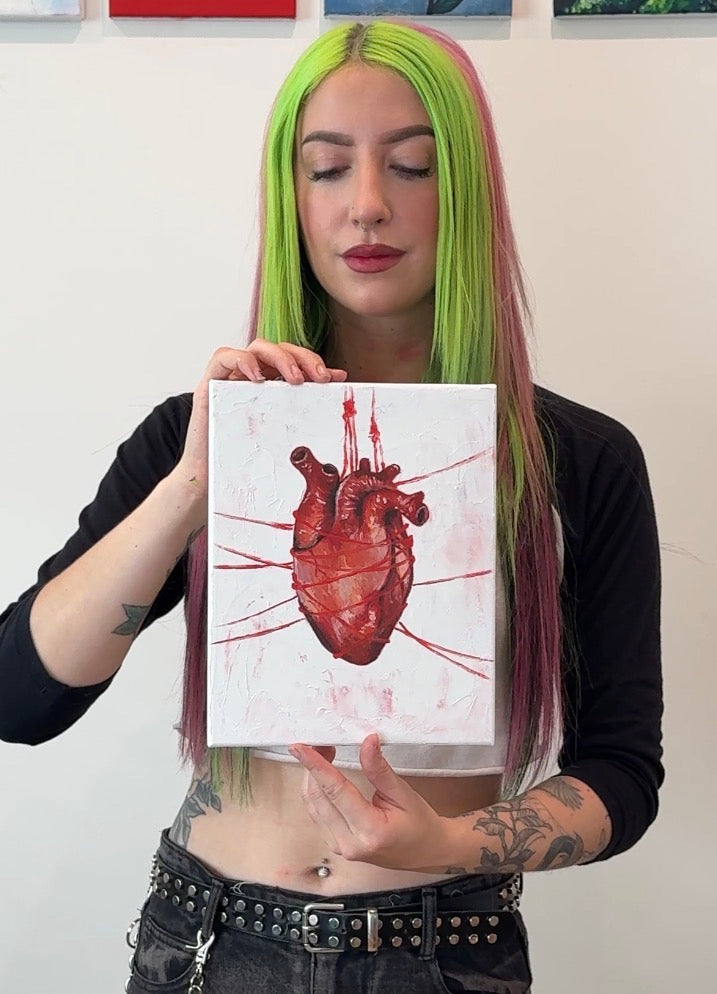 "The thread between us" 8x10 oil on canvas