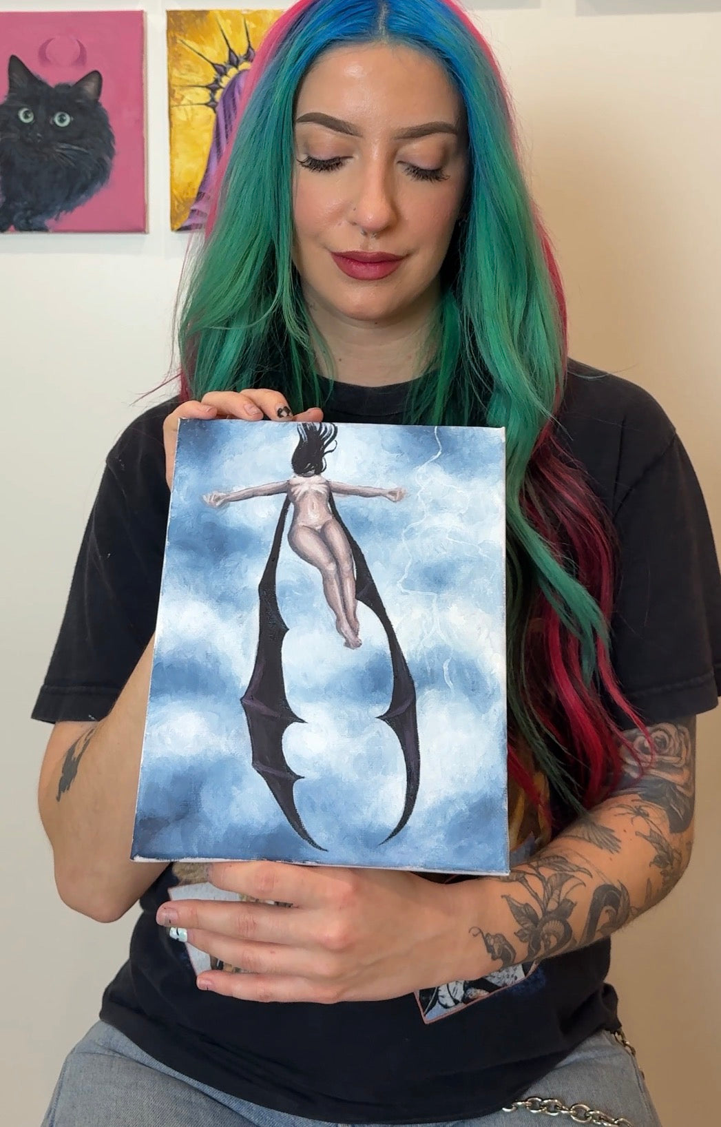 "Free Fall" 8x10 oil on canvas