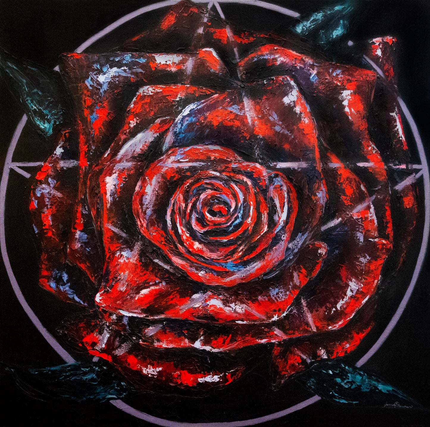 3x3 Black Rose (Sticker)