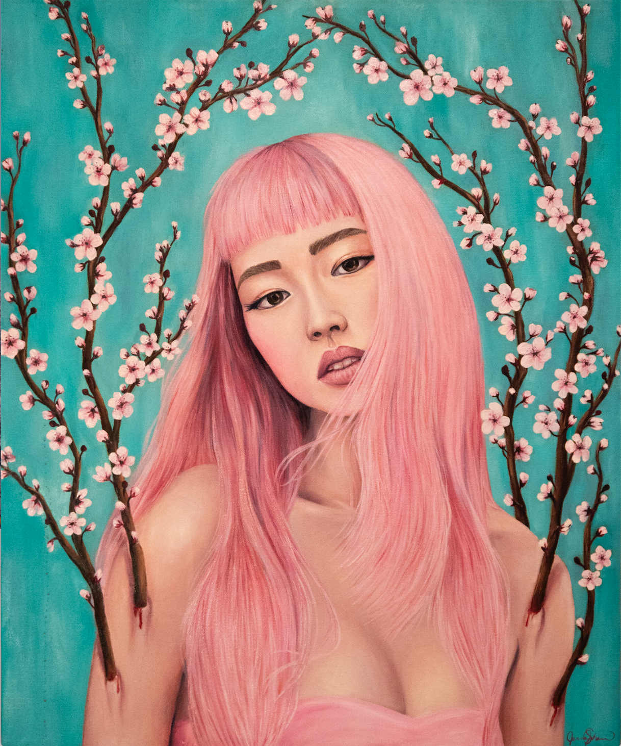 20x30 Sakura, Oil on Canvas (Original)